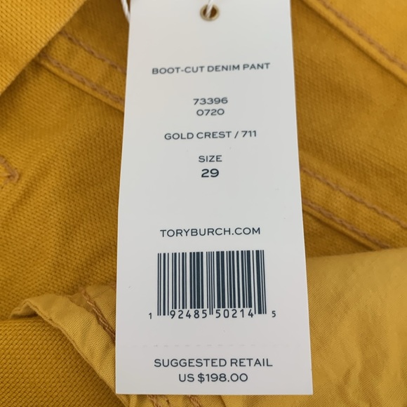 Tory Burch Gold Crest Bootcut Jean - Picture 13 of 15